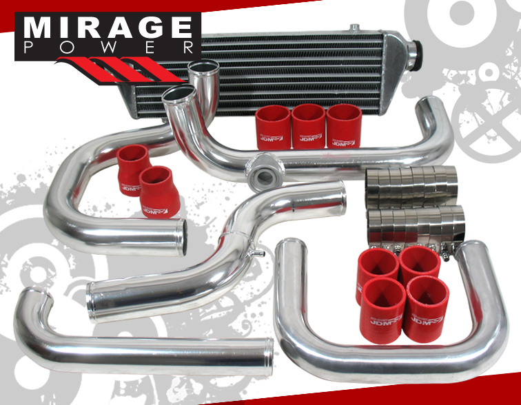 DC2 19942001 ACURA INTEGRA FMIC TURBO INTERCOOLER+ BOLT ON RED PIPING