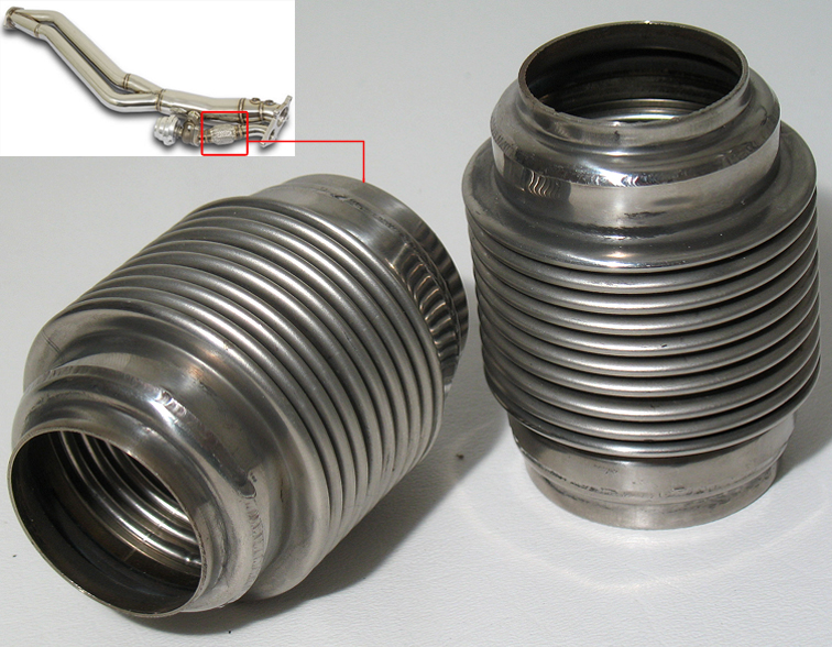 Universal Weldable Type 46mm 46 mm Wastegate Flex Dump Pipe 2.5"x3.25