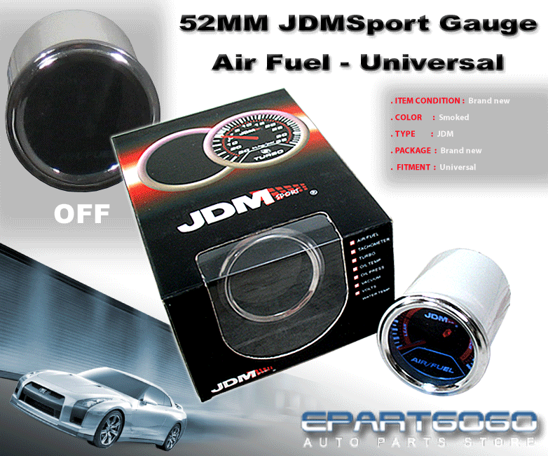 2" 52mm JDM Air Fuel Ratio Gauge Smoke Tint Nissan G35 350Z 240sx